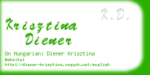 krisztina diener business card